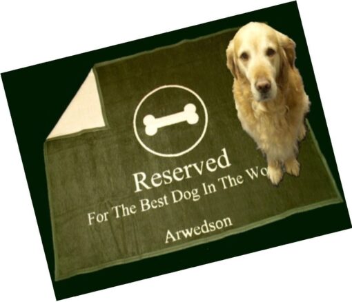 Arwedson Hundedecke "Reserved For The Best Dog In The World" grün-oliv