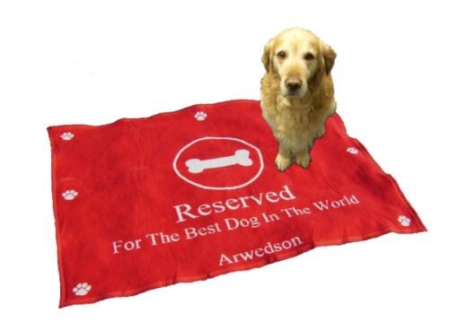 Arwedson Hundedecke "Reserved For The Best Dog In The World" rot